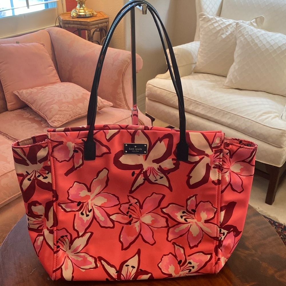 Kate Spade, New York floral pattern, print tote.